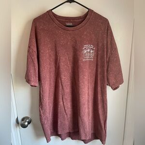 VANS TEE - MAROON ACID WASHED